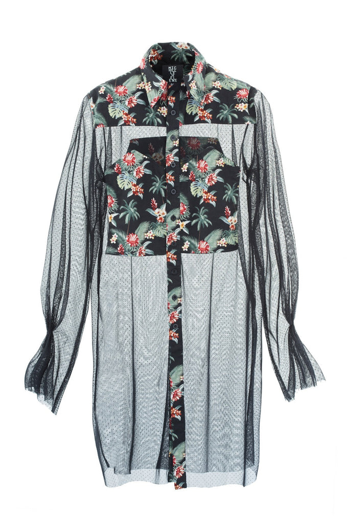 Low rider cut out blouse